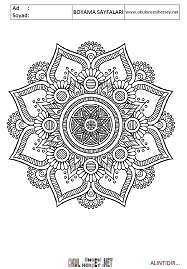 Mandala boyama sayfaları